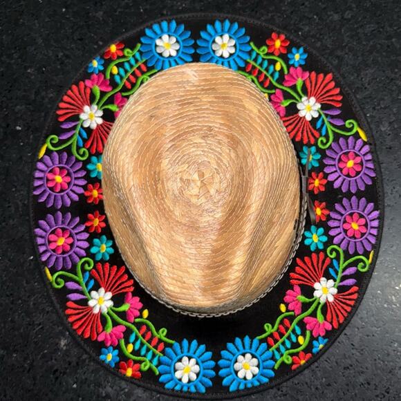 NEW artesanal embroided made in mexico Embroidered Floral Women's Hat ONE SIZE - Picture 5 of 11